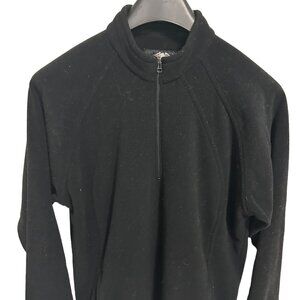 Harley Davidson 1/4 Zip Fleece Sweatshirt Mens Size Large Logo Black